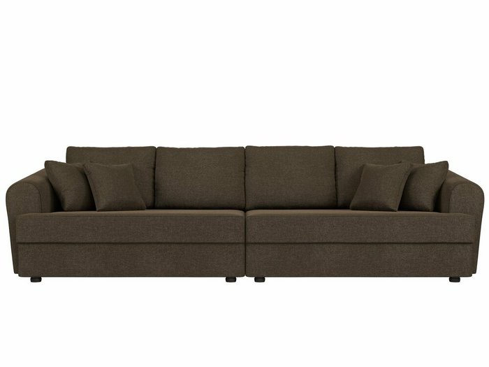 Прямой диван-кровать Милтон коричневого цвета - купить Прямые диваны по цене 67999.0