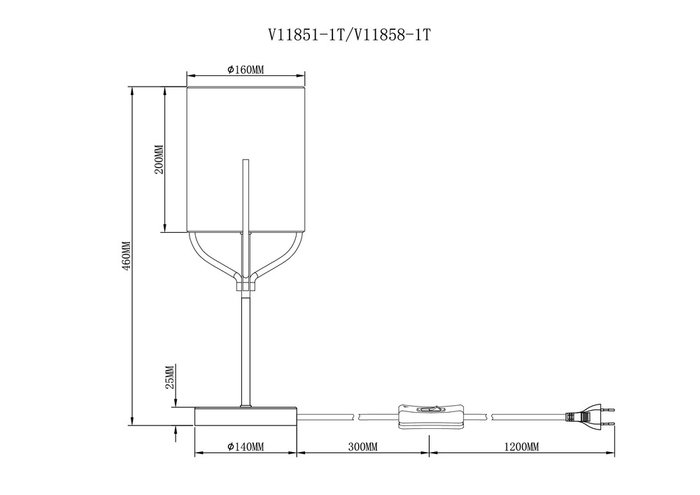 Лампа настольная Inari V11851-1T  - лучшие Настольные лампы в INMYROOM