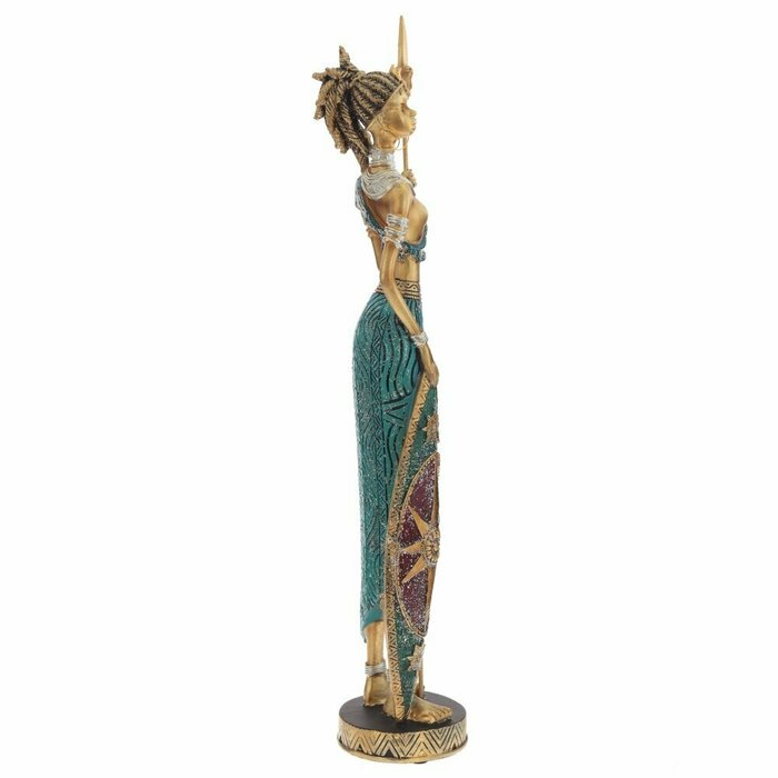 Фигура декоративная Африканка золотисто-голубого цвета - купить Фигуры и статуэтки по цене 3397.0