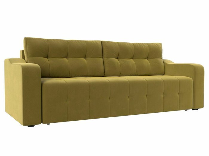 Прямой диван-кровать Лиссабон желтого цвета 