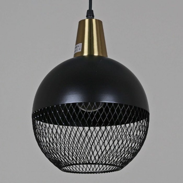Подвесной светильник 03205-3.9-03 BK+COPPER (металл, цвет черный) - купить Подвесные светильники по цене 6720.0