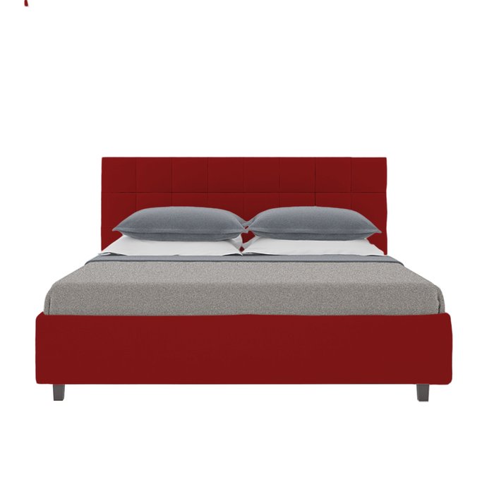 Кровать Wales Велюр Красный 160х200 - лучшие Кровати для спальни в INMYROOM