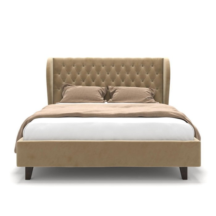 Кровать Lauren на ножках бежевая 180х200 - лучшие Кровати для спальни в INMYROOM
