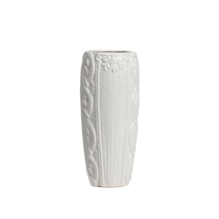 Декоративная керамическая ваза с вязаным узором Lindley - лучшие Вазы  в INMYROOM