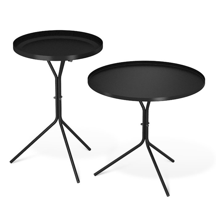 Комплект кофейных столиков Аугсбург черного цвета