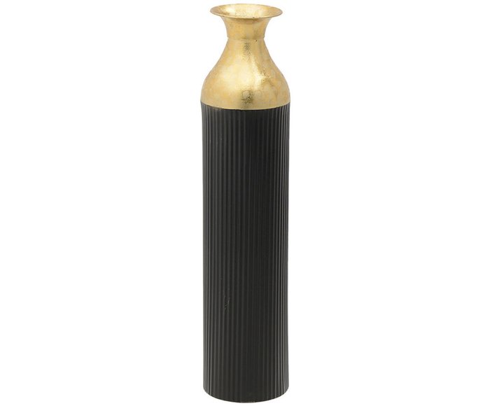 Металлическая ваза черно-золотого цвета