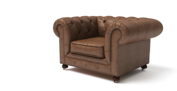 Кресло Chesterfield Lux из экокожи - купить Интерьерные кресла по цене 57200.0