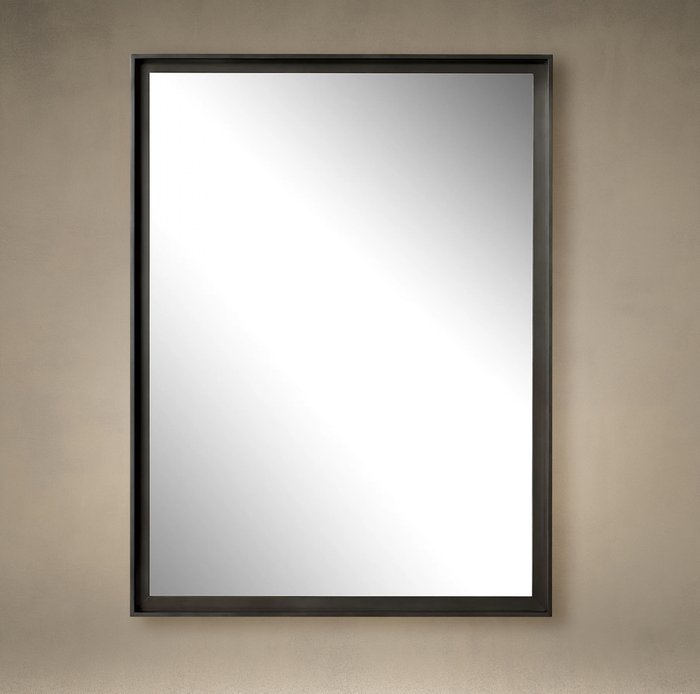 Металлическое прямоугольное зеркало Frame 105x150 бронзового цвета - купить Настенные зеркала по цене 132000.0