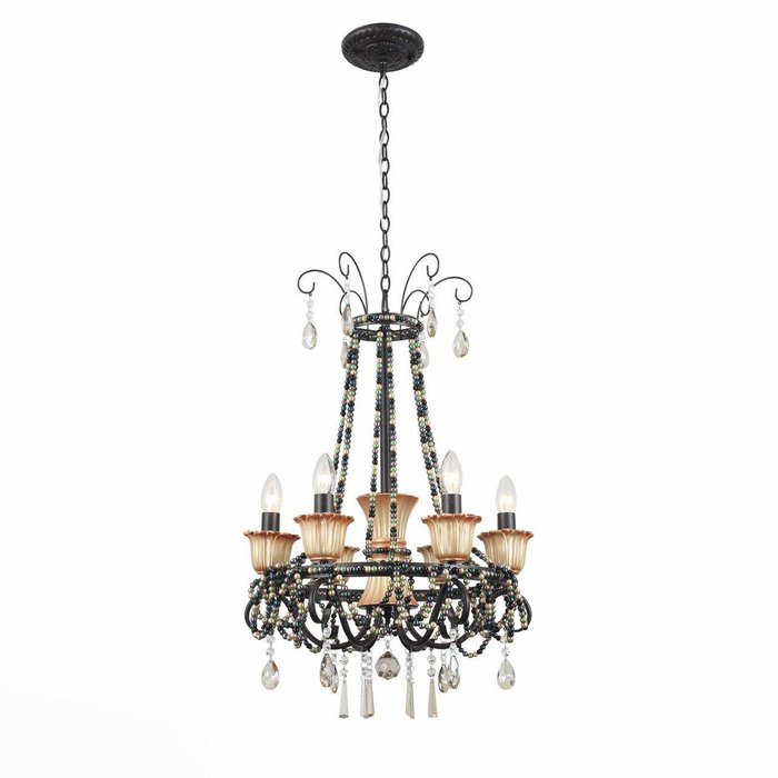 Подвесная люстра ST LUCE с прозрачными подвесками Подвесная люстра ST LUCE с прозрачными подвесками