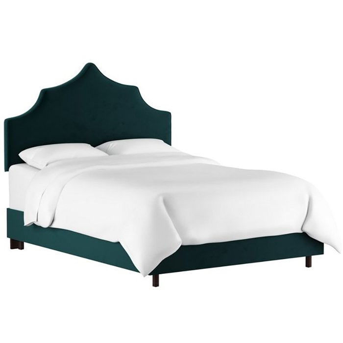 Кровать Camille Light Peacock Velvet зеленого цвета 160х200 - купить Кровати для спальни по цене 104000.0