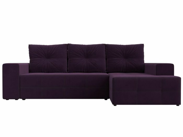 Угловой диван-кровать Перри темно-фиолетового цвета правый угол - купить Угловые диваны по цене 62999.0