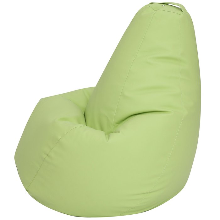 Кресло-мешок Груша L в обивке из экокожа салатового цвета - купить Бескаркасная мебель по цене 2890.0