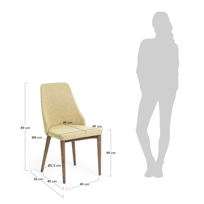 Стул Roxie горчичного цвета - лучшие Обеденные стулья в INMYROOM