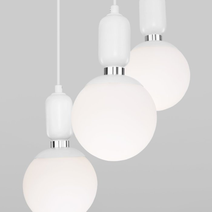 Подвесной светильник Bubble белого цвета со стеклянными плафонами  - лучшие Подвесные люстры в INMYROOM