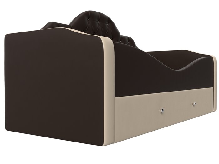Детская кровать Скаут 72х160 бежево-коричневого цвета (экокожа) - лучшие Одноярусные кроватки в INMYROOM