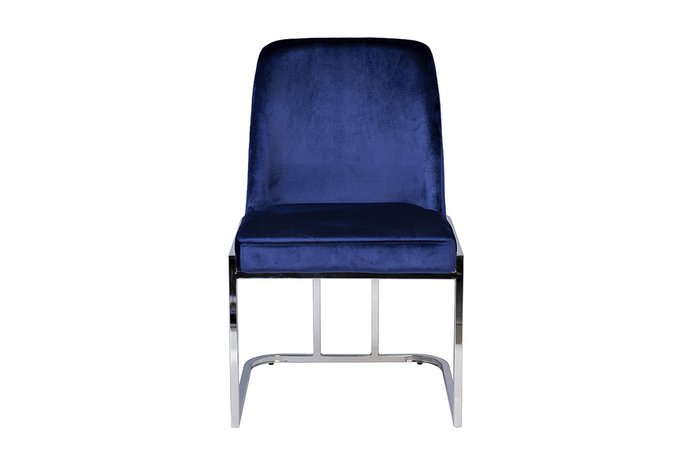Стул в обивке из велюра синего цвета  - купить Обеденные стулья по цене 30000.0