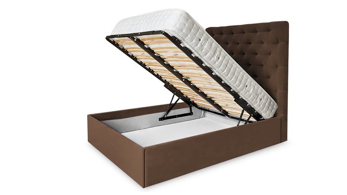 Кровать Сиена 140х200 коричневого цвета - лучшие Кровати для спальни в INMYROOM