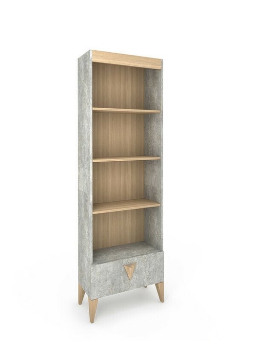 Книжный шкаф Конкрит серого цвета - купить Книжные шкафы по цене 45900.0