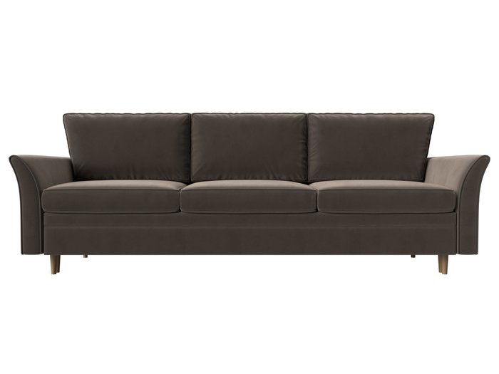 Прямой диван-кровать София коричневого цвета - купить Прямые диваны по цене 56999.0