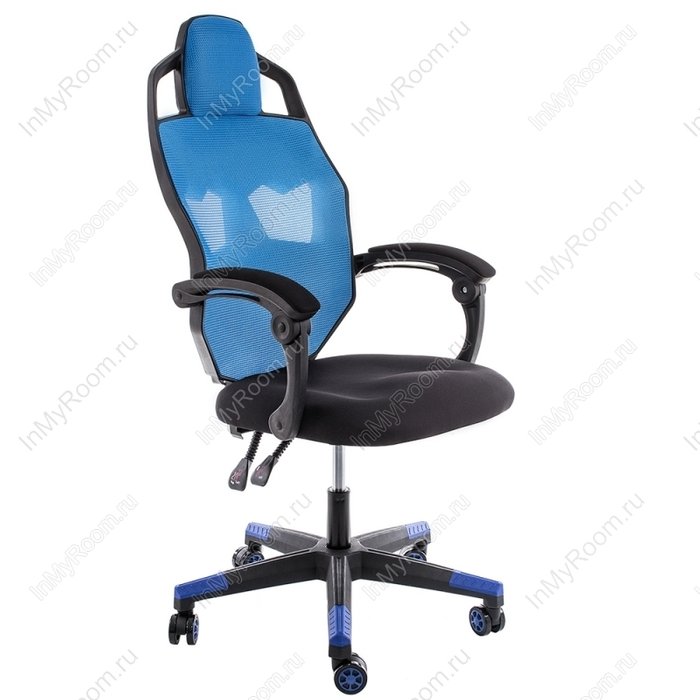 Компьютерное кресло Knight черно-голубого цвета - лучшие Офисные кресла в INMYROOM