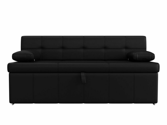 Диван Лео черного цвета (экокожа) - купить Прямые диваны по цене 28999.0