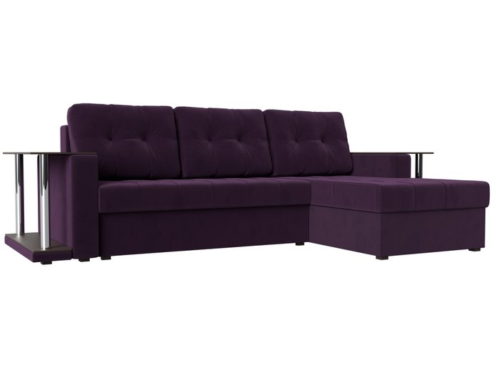 Угловой диван-кровать Даллас фиолетового цвета