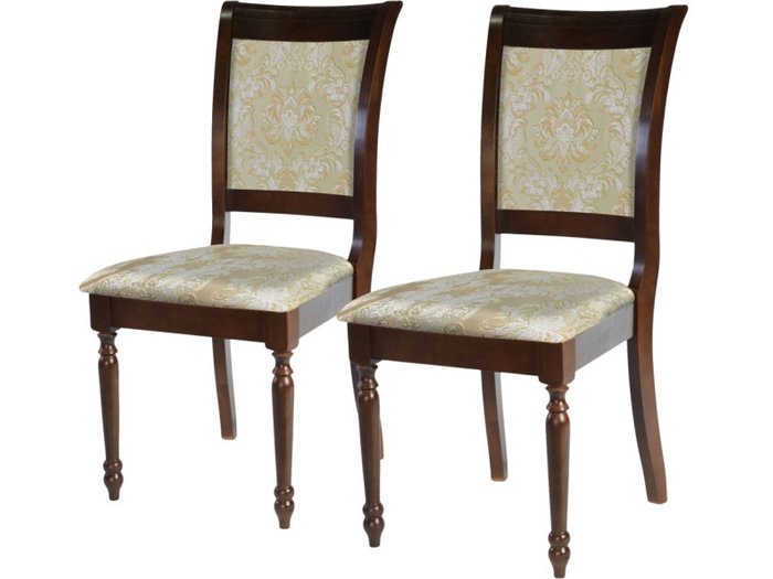 Комплект из двух стульев Ника бежево-коричневого цвета
