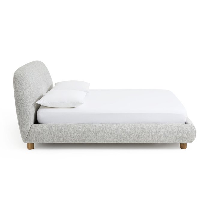 Кровать с кроватным основанием Aude дизайн Э Галлина 160x200 бежевого цвета - купить Кровати для спальни по цене 94513.0