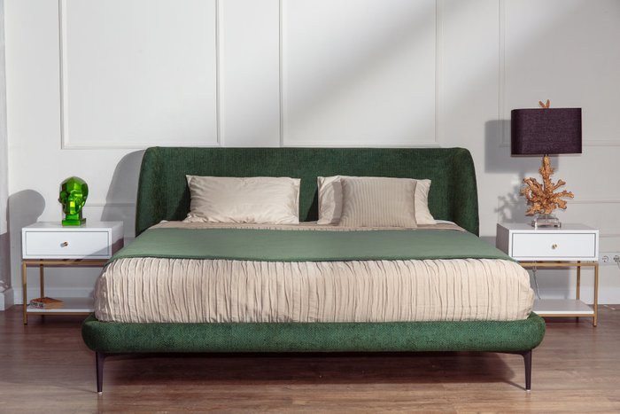 Кровать Torella 160х200 зеленого цвета - купить Кровати для спальни по цене 143575.0