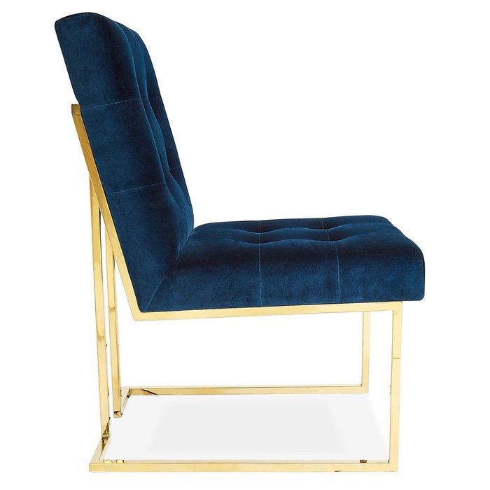 Стул Gold Cub синего цвета - лучшие Обеденные стулья в INMYROOM