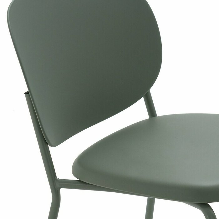 Комплект из двух стульев с полипропиленовым покрытием Bertille зеленого цвета - лучшие Обеденные стулья в INMYROOM