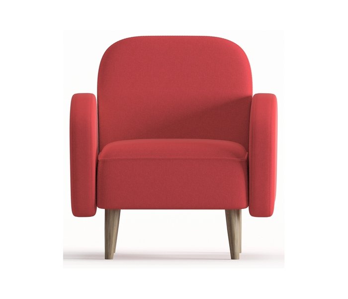 Кресло из рогожки Бризби красного цвета - купить Интерьерные кресла по цене 15490.0
