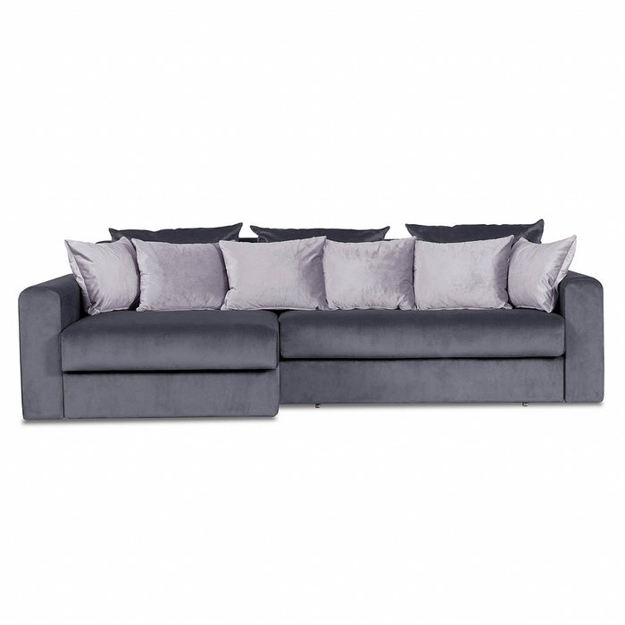 Угловой диван-кровать Мэдисон Лувр серого цвета - лучшие Прямые диваны в INMYROOM