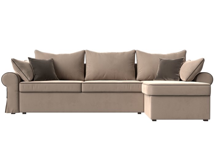 Угловой диван-кровать Элис бежевого цвета правый угол - купить Угловые диваны по цене 67999.0