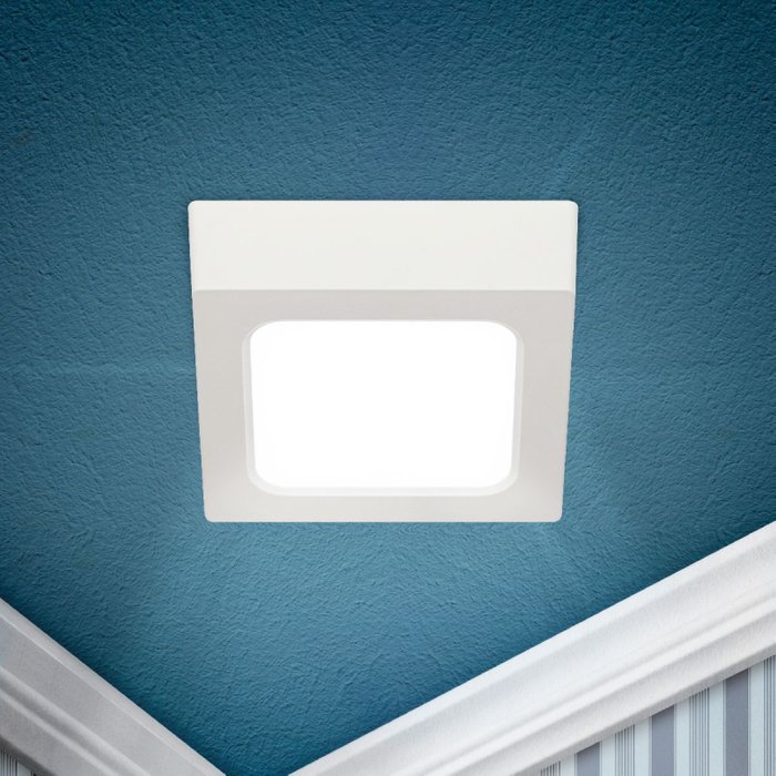 Накладной светильник LED 20 Б0057433 (пластик, цвет белый) - купить Потолочные светильники по цене 594.0