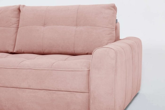 Угловой диван-кровать Soft II розового цвета (левый) - лучшие Угловые диваны в INMYROOM