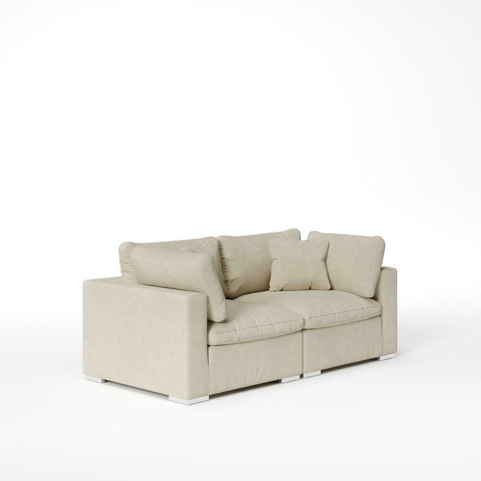 Модульный диван Цекерт бело-молочного цвета - купить Прямые диваны по цене 126800.0