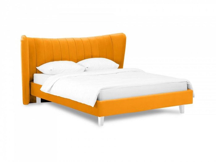 Кровать Queen Agata L 160х200 горчичного цвета - купить Кровати для спальни по цене 50880.0