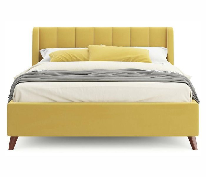 Кровать Betsi 160х200 с подъемным механизмом желтого цвета       - купить Кровати для спальни по цене 48300.0