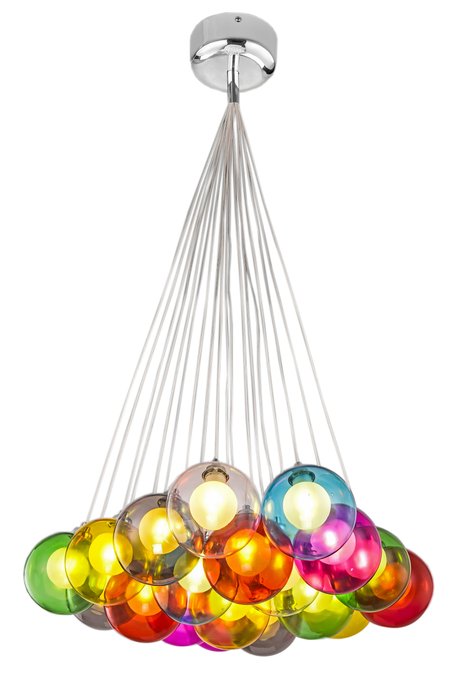 Подвесная люстра Bocci colorful с разноцветными плафонами  - купить Подвесные люстры по цене 35280.0