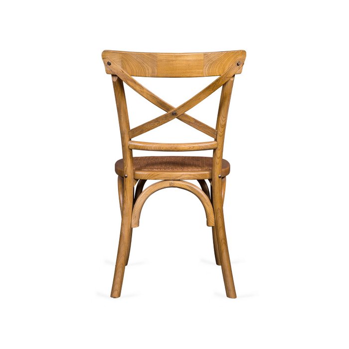 Стул Crosshair Stripe из массива с ротанговым сиденьем - лучшие Обеденные стулья в INMYROOM