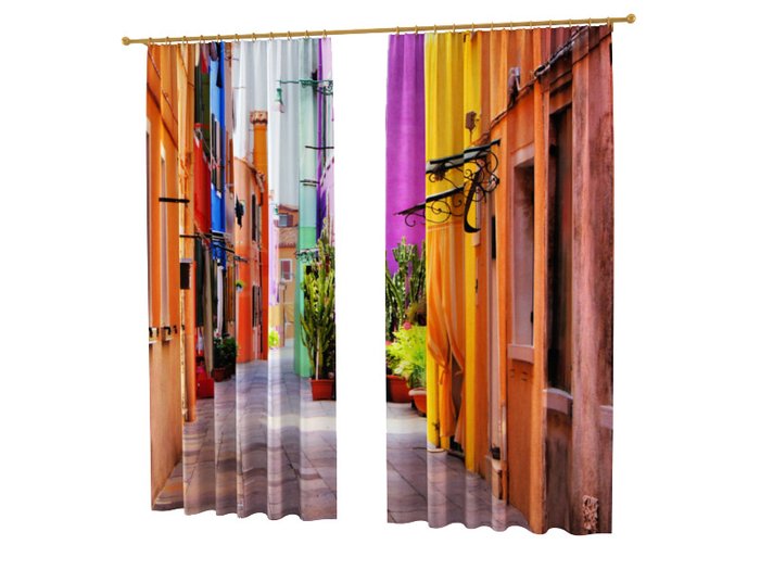 Дизайнерские фотошторы: Цветной переулок