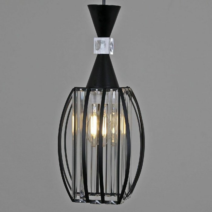 Подвесной светильник 03868-0.4-03 BK (стекло, цвет прозрачный) - лучшие Подвесные светильники в INMYROOM
