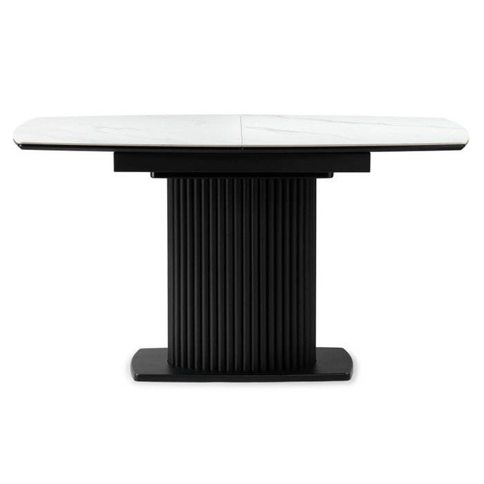 Раскладной обеденный стол Фестер бело-черного цвета - купить Обеденные столы по цене 63780.0