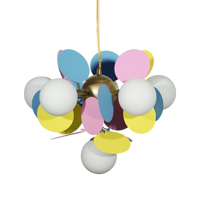 Подвесная люстра MATISSE 10008/6 mult (стекло, цвет белый) - лучшие Подвесные люстры в INMYROOM