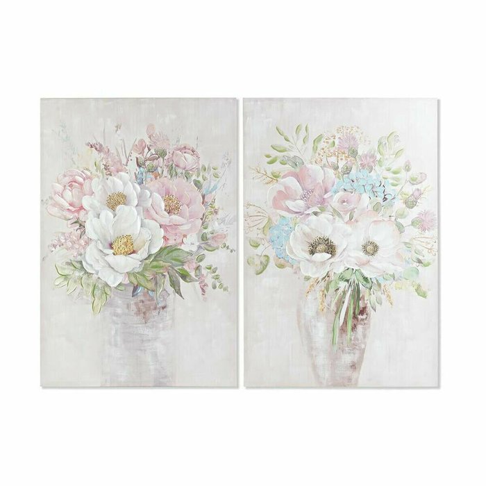 Картина Ваза для цветов 80 x 3 x 120 cm Shabby Chic (2 штук)