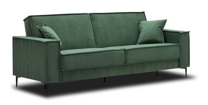 Прямой диван-кровать Авиньон зеленого цвета - купить Прямые диваны по цене 30900.0