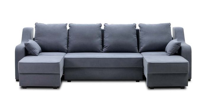 Диван-кровать Реал серого цвета - купить Прямые диваны по цене 56560.0