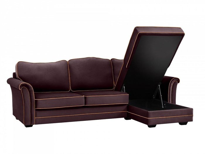 Угловой диван-кровать Sydney фиолетового цвета  - лучшие Угловые диваны в INMYROOM