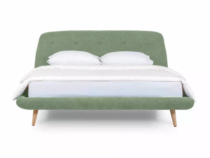 Кровать Loa 160х200 зеленого цвета 
